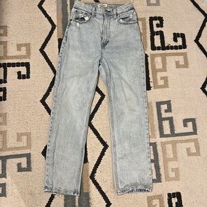 Abercrombie & Fitch Curve love ultra high rise ankle straight leg